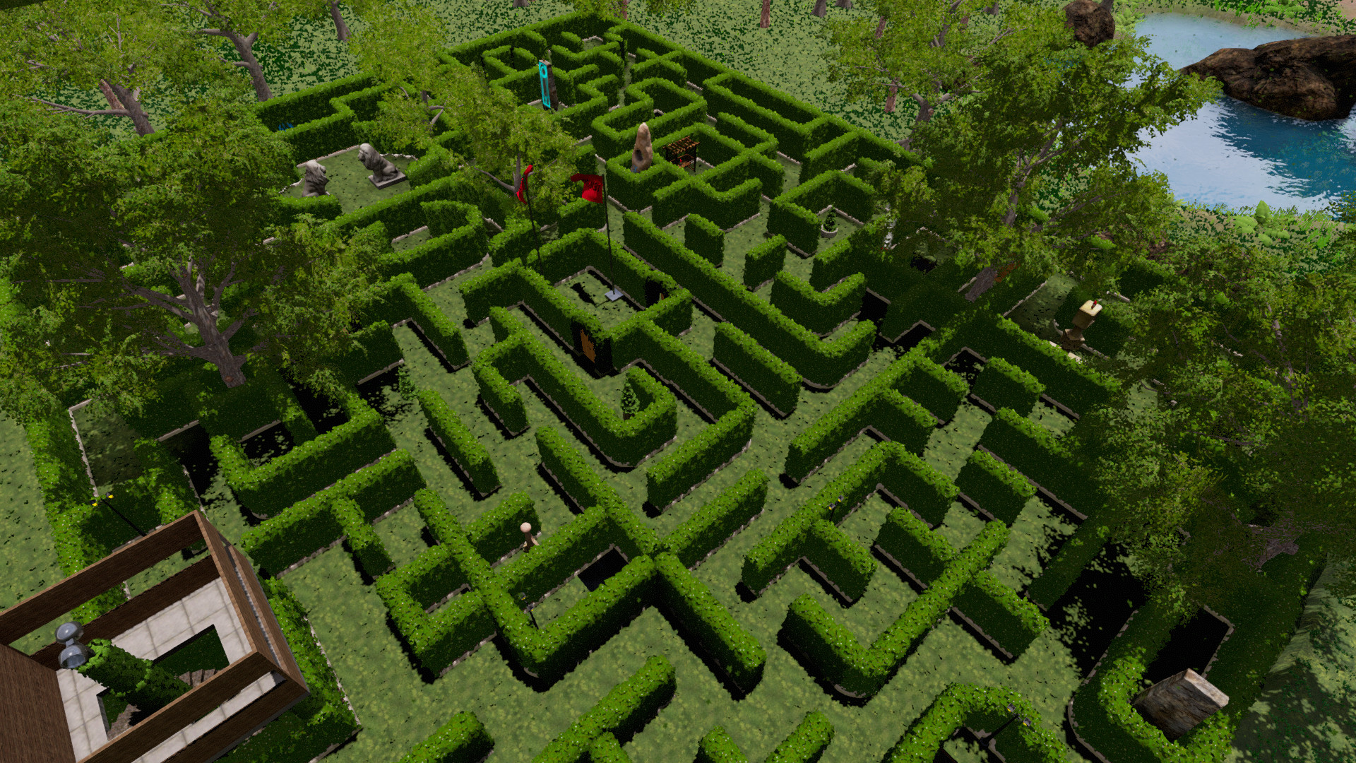 Screenshot from desktop multiplayer hide and seek game.