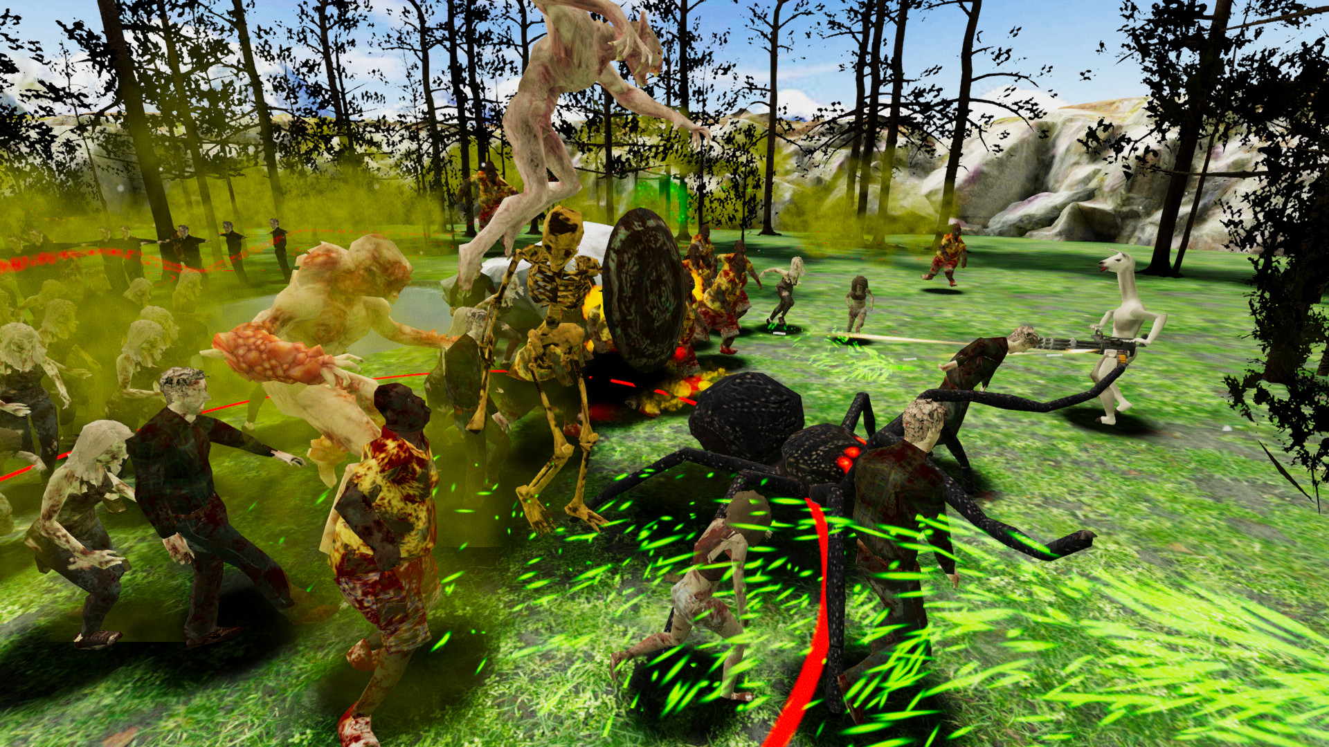 Screenshot from a cross-platform (mobile) twin stick shooter.